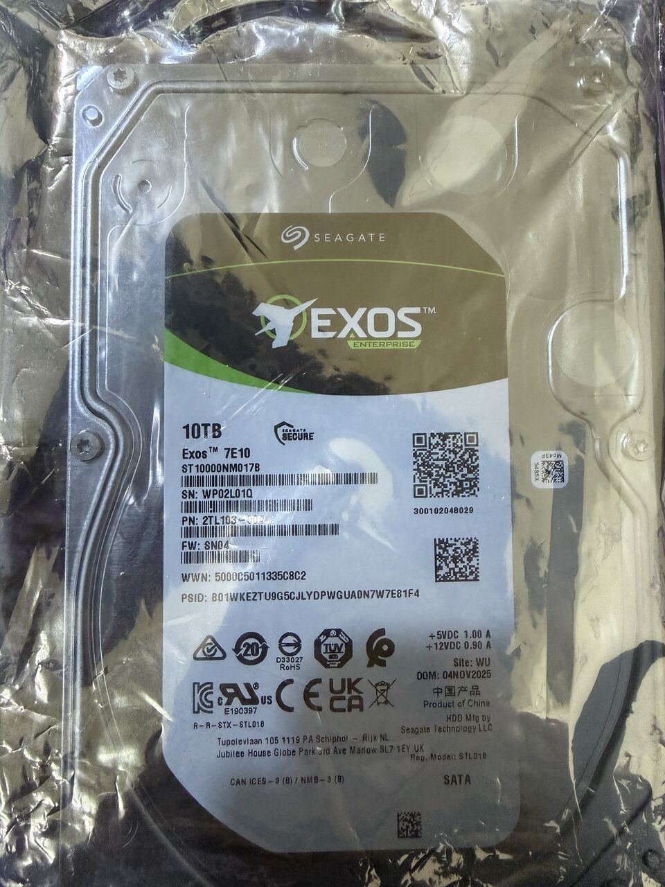 SAR 2000, SeaGate HDD 10TB EXOS Enterprise