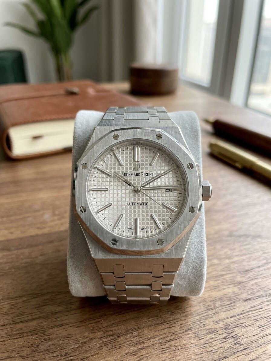 SAR 1000, Royal Oak Pearl White Automatic ⬜️