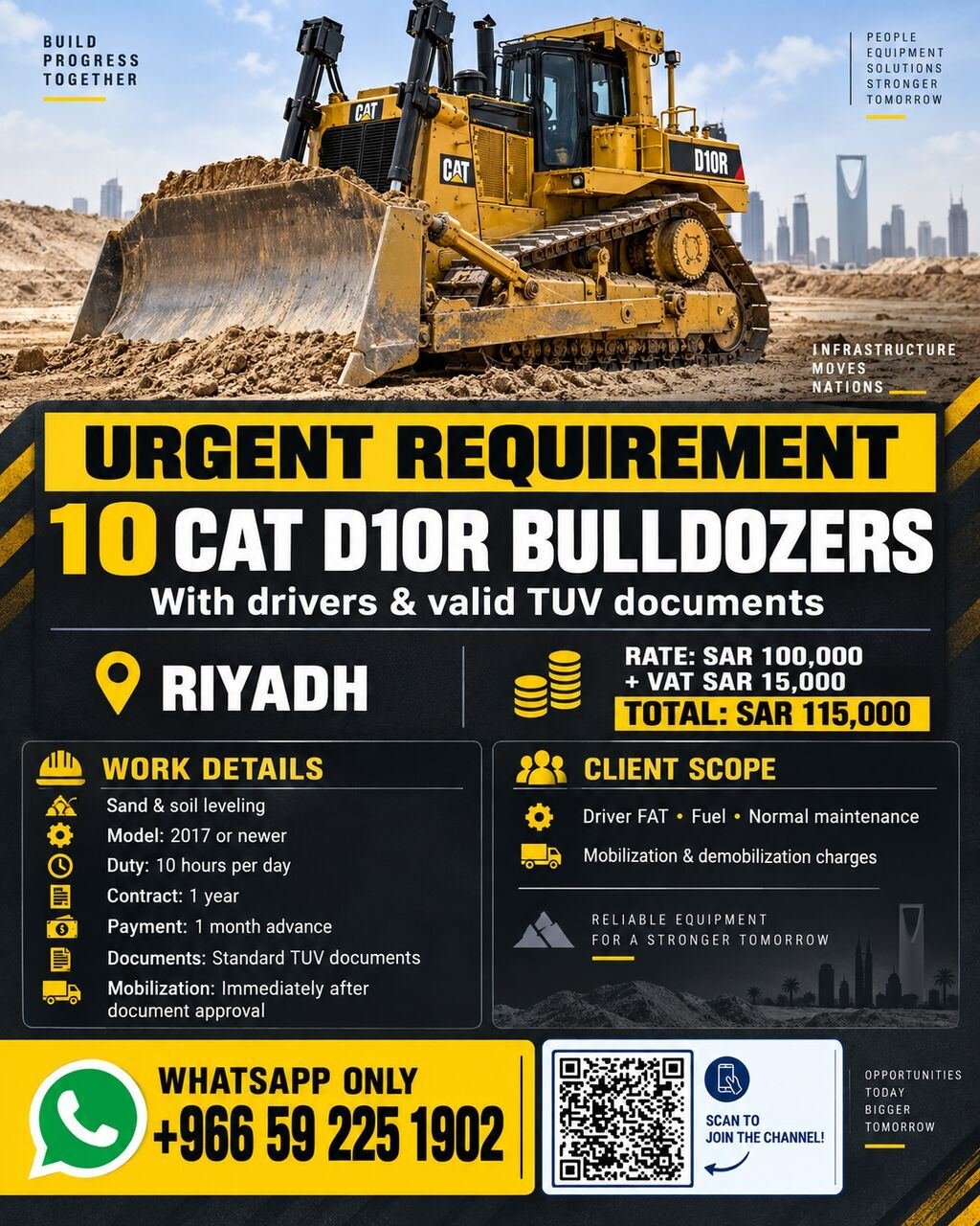 Need 10 Bulldozers D10R