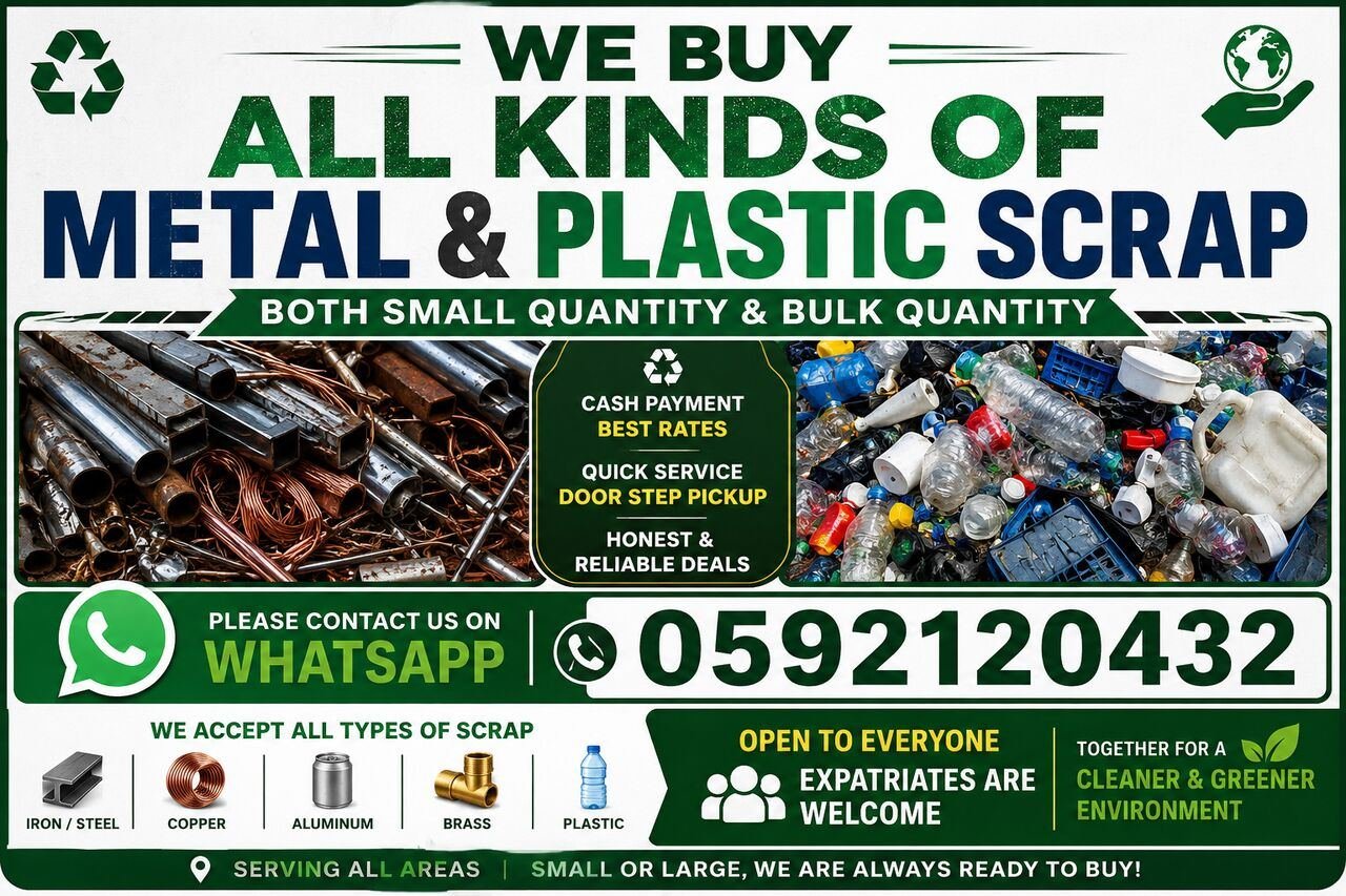 WE BUY ALL TYPES OF METAL & PLASTIC SCRAP