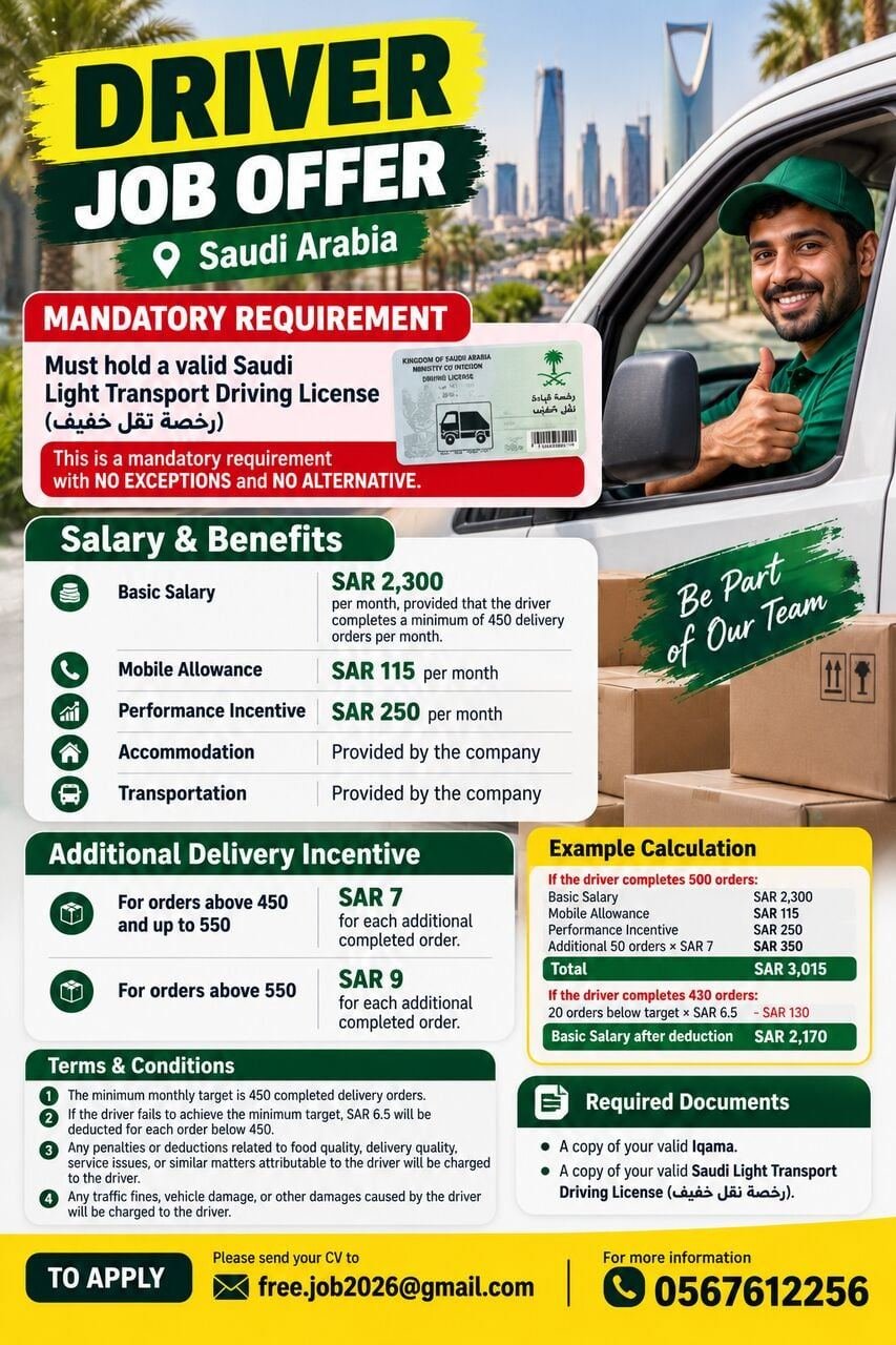 DRIVER JOB OFFER - Keeta