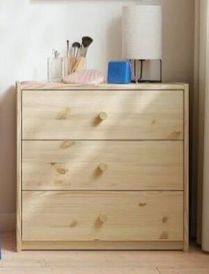 SAR 180, IKEA Just Like New Wooden Chest Drawers Available For Sale.