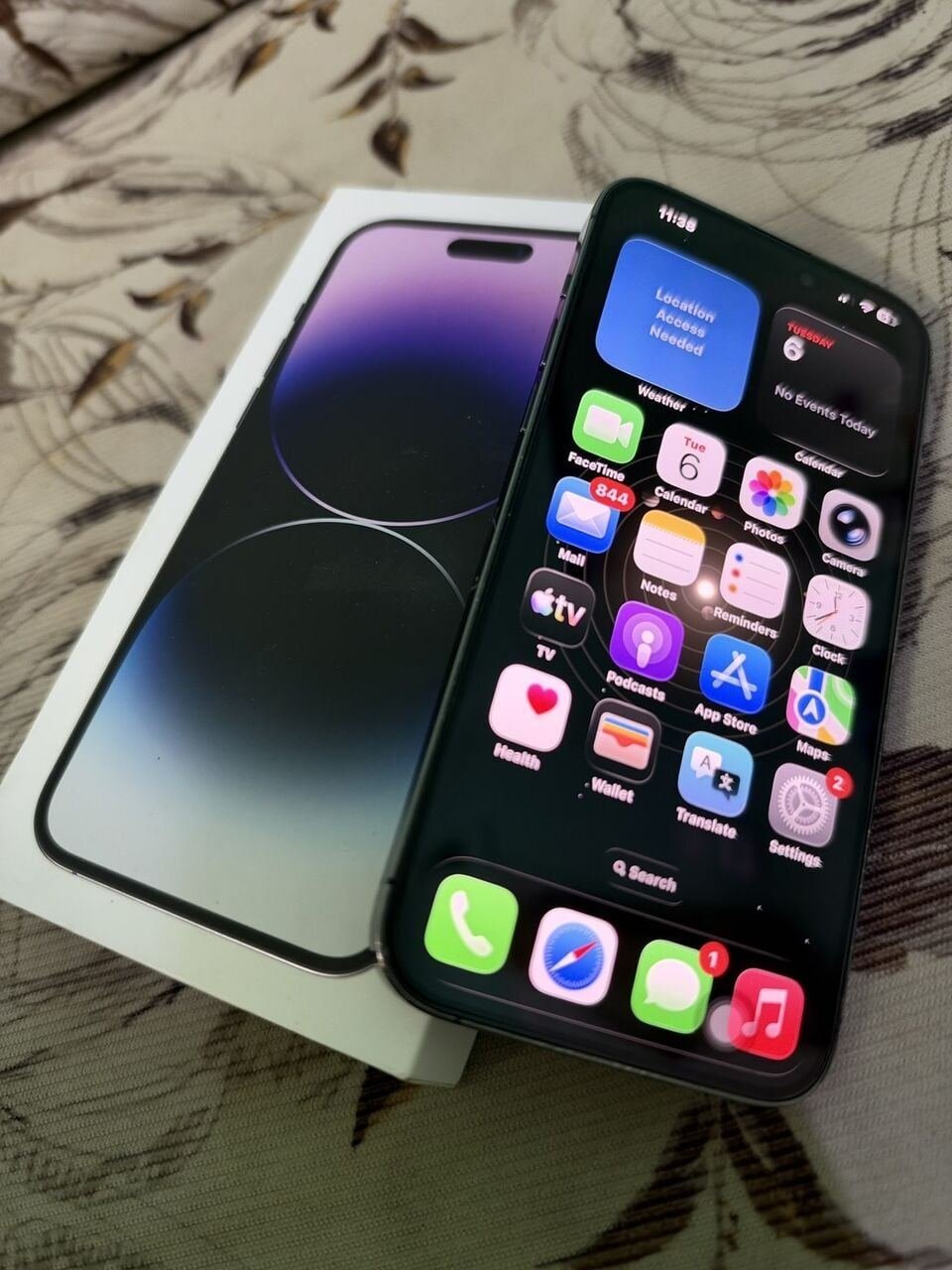 SAR 1900, IPhone 14 Pro Max (Deep Purple) With Box & Accessories Also Included In Original Condition