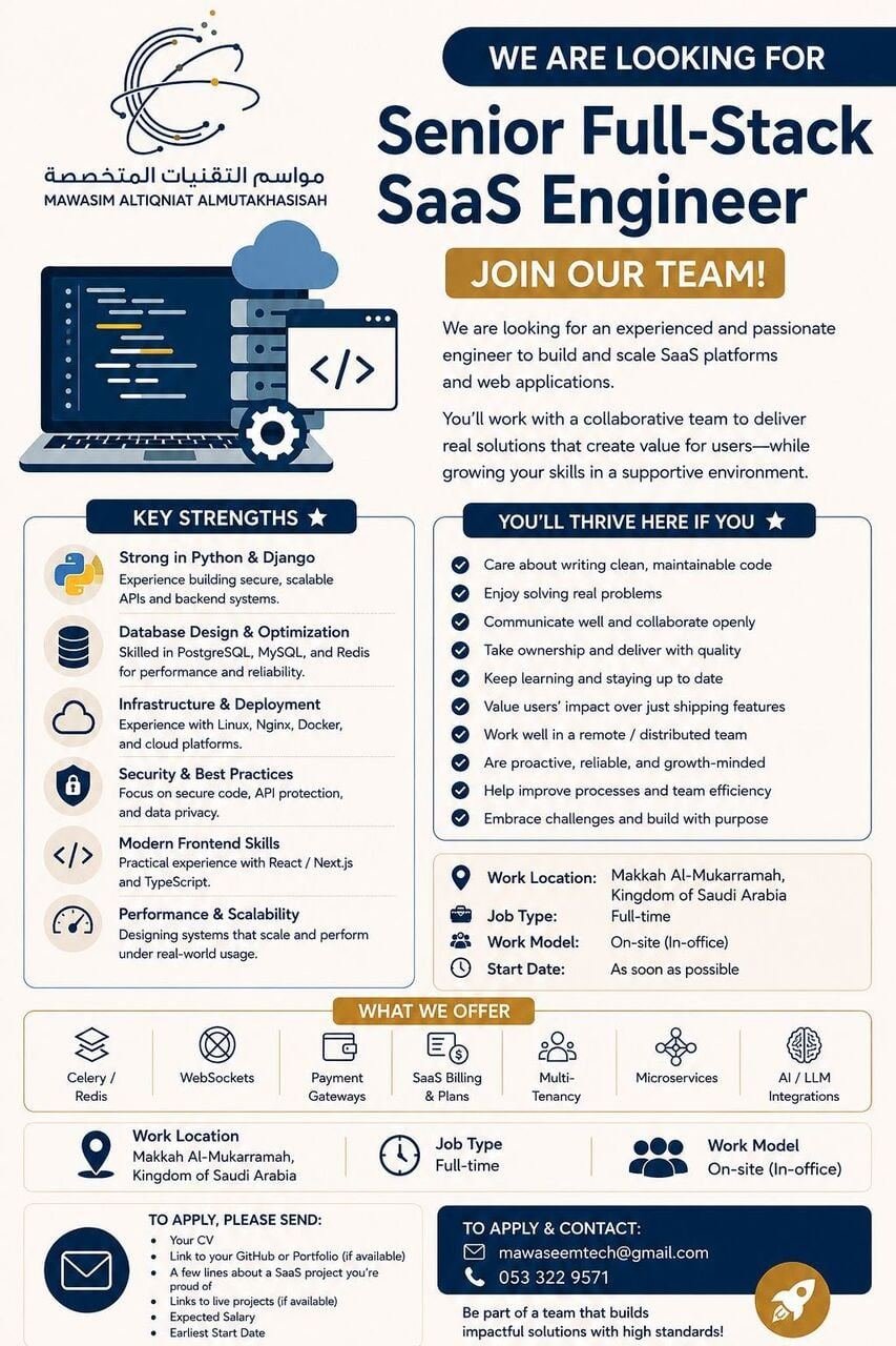 Senior Full Stack SaaS Engineer
