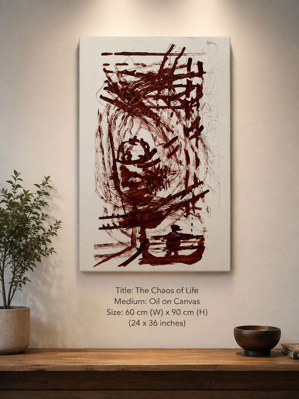 SAR 150, Original Oil On Canvas Created By An 8-year-old Artist