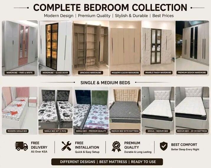 SAR 6, New Classic And Durable Bedroom Furniture Sets Available At Reasonable Price