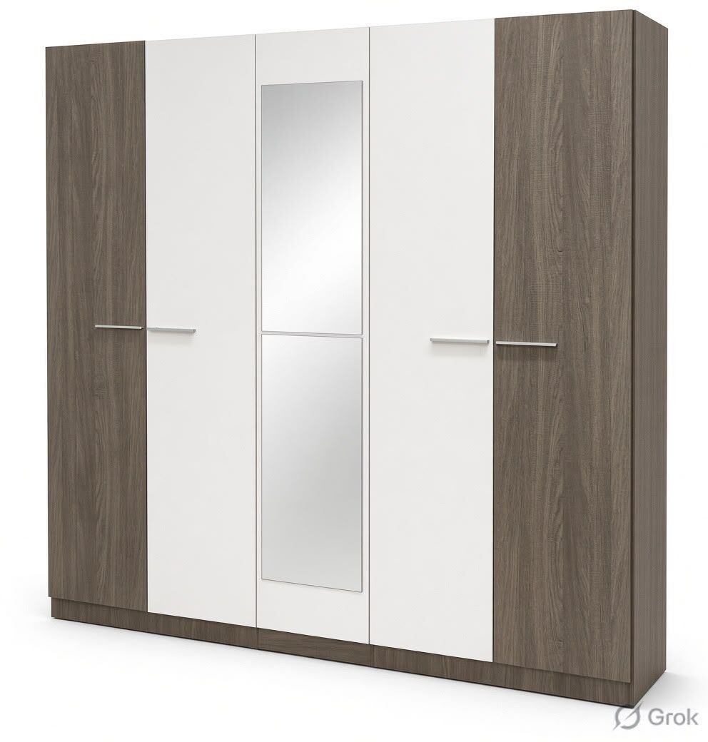SAR 850, 5 Door Wardrobe With Mirror From Home Box