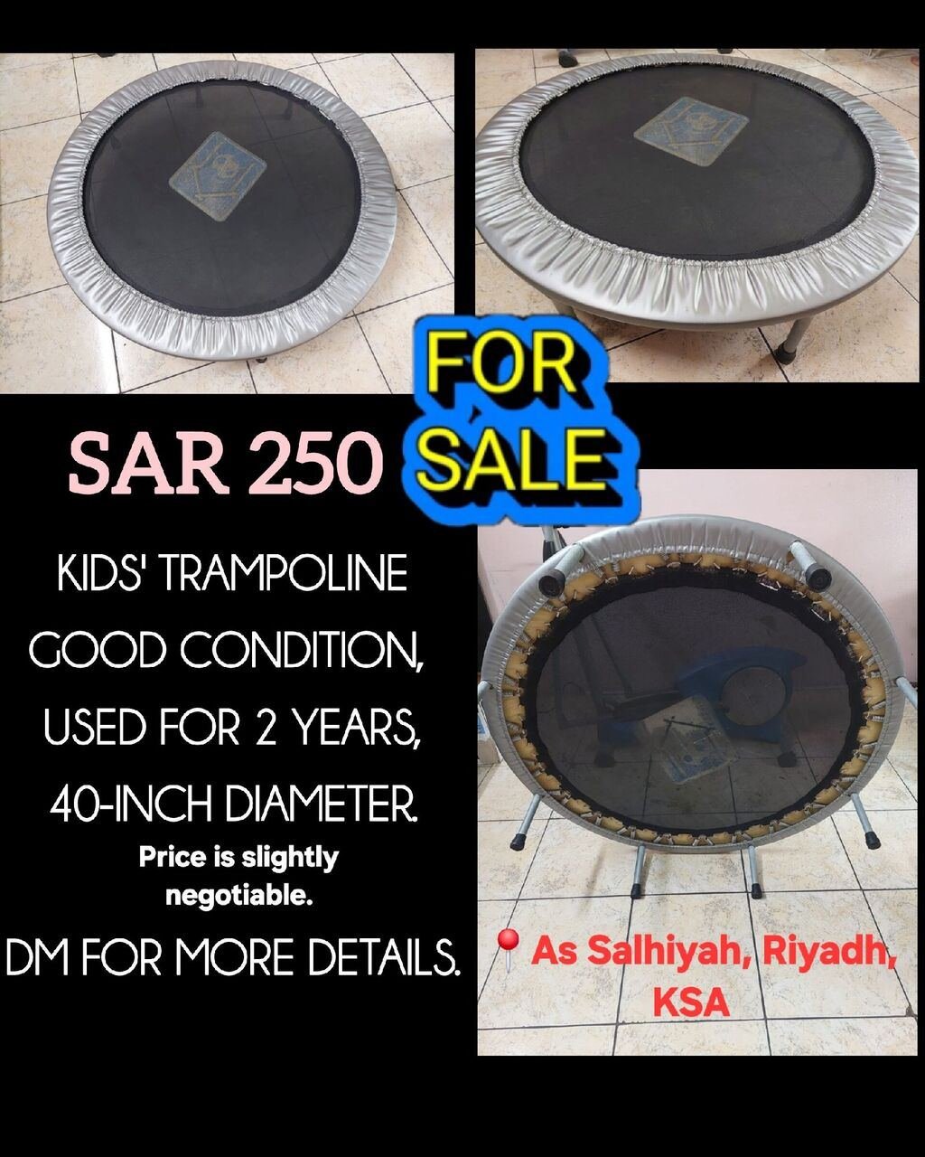SAR 250, Kids' Trampoline For Sale