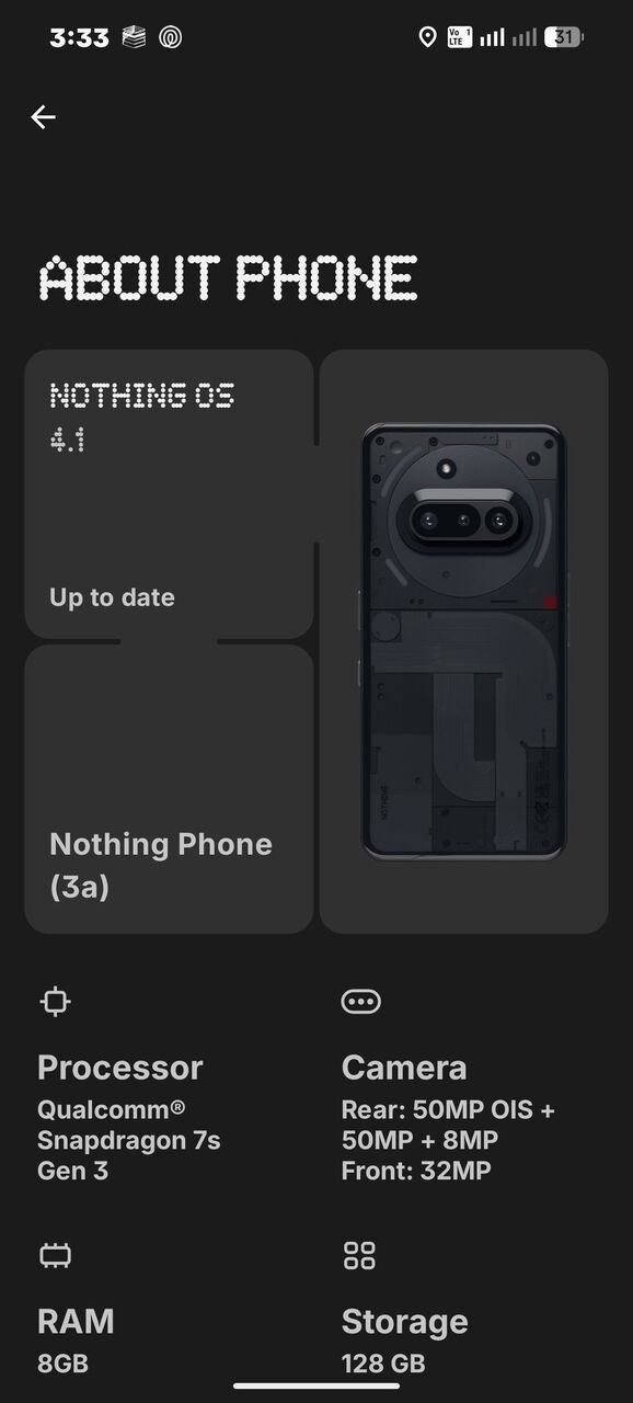 SAR 800, Nothing 3a , 128gb 8gb Ram