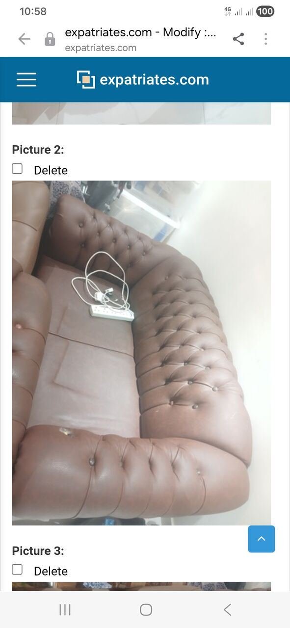 SAR 700, Leather Sofa 4 Seater