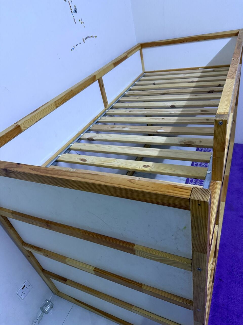 SAR 400, Reversible Bed, White/pine (Kids Bunker Bed)