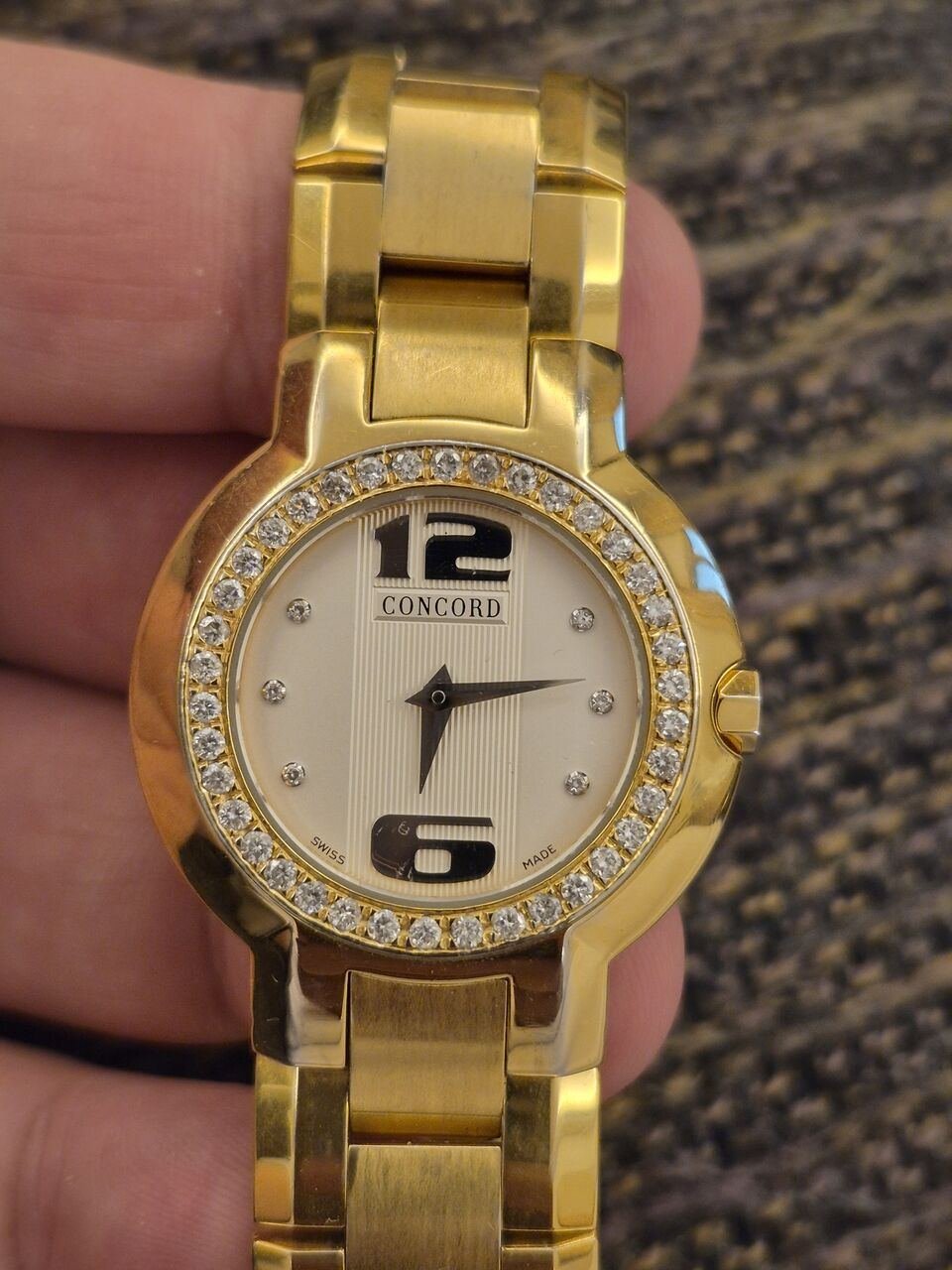 SAR 3400, Concord Watch Original Diamond Dial & Bezel For Ladies Original Swiss Made