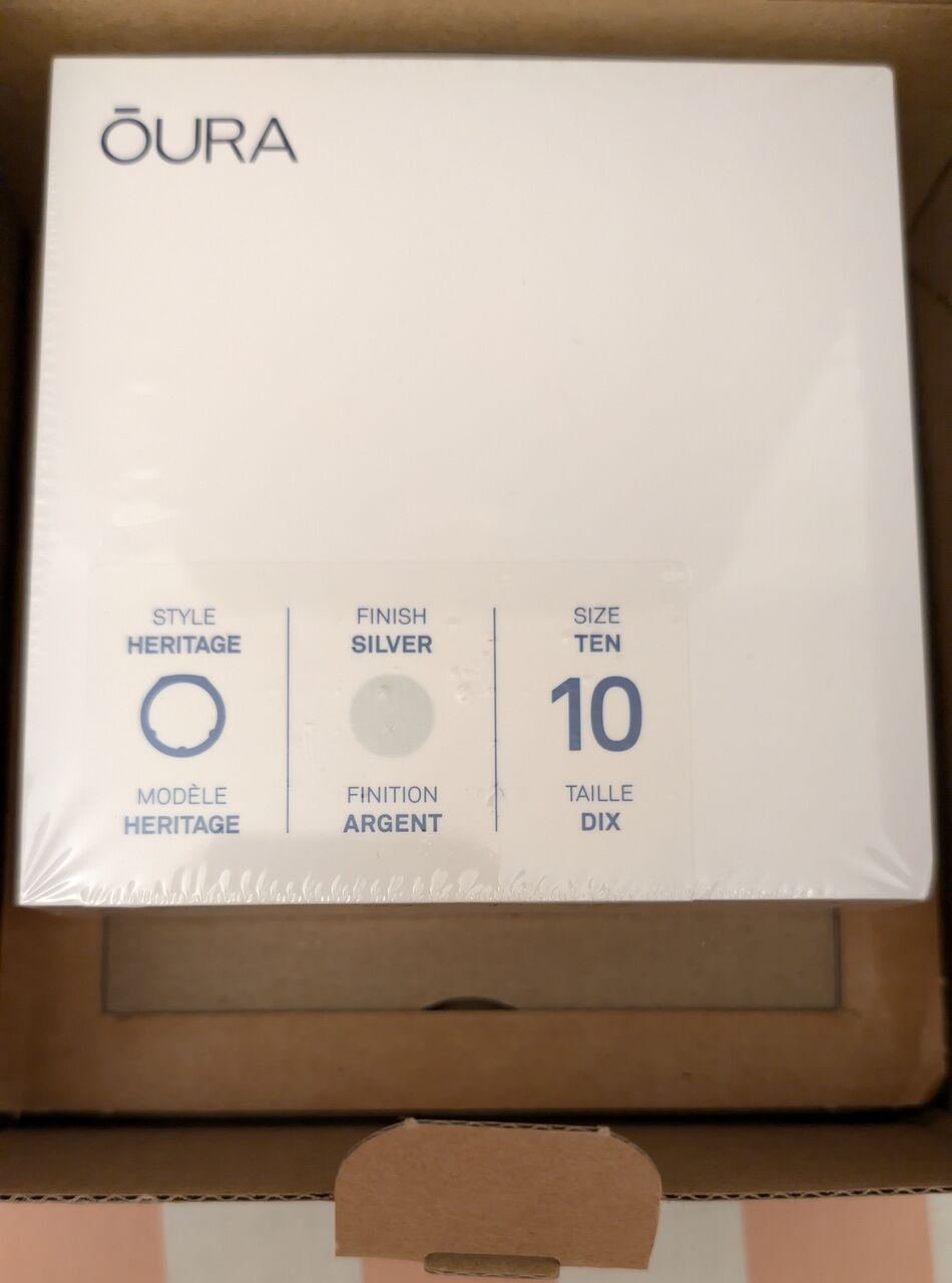 SAR 900, Oura Ring Gen3 Heritage Silver Size 10 Set Brand-New Sealed Boxed