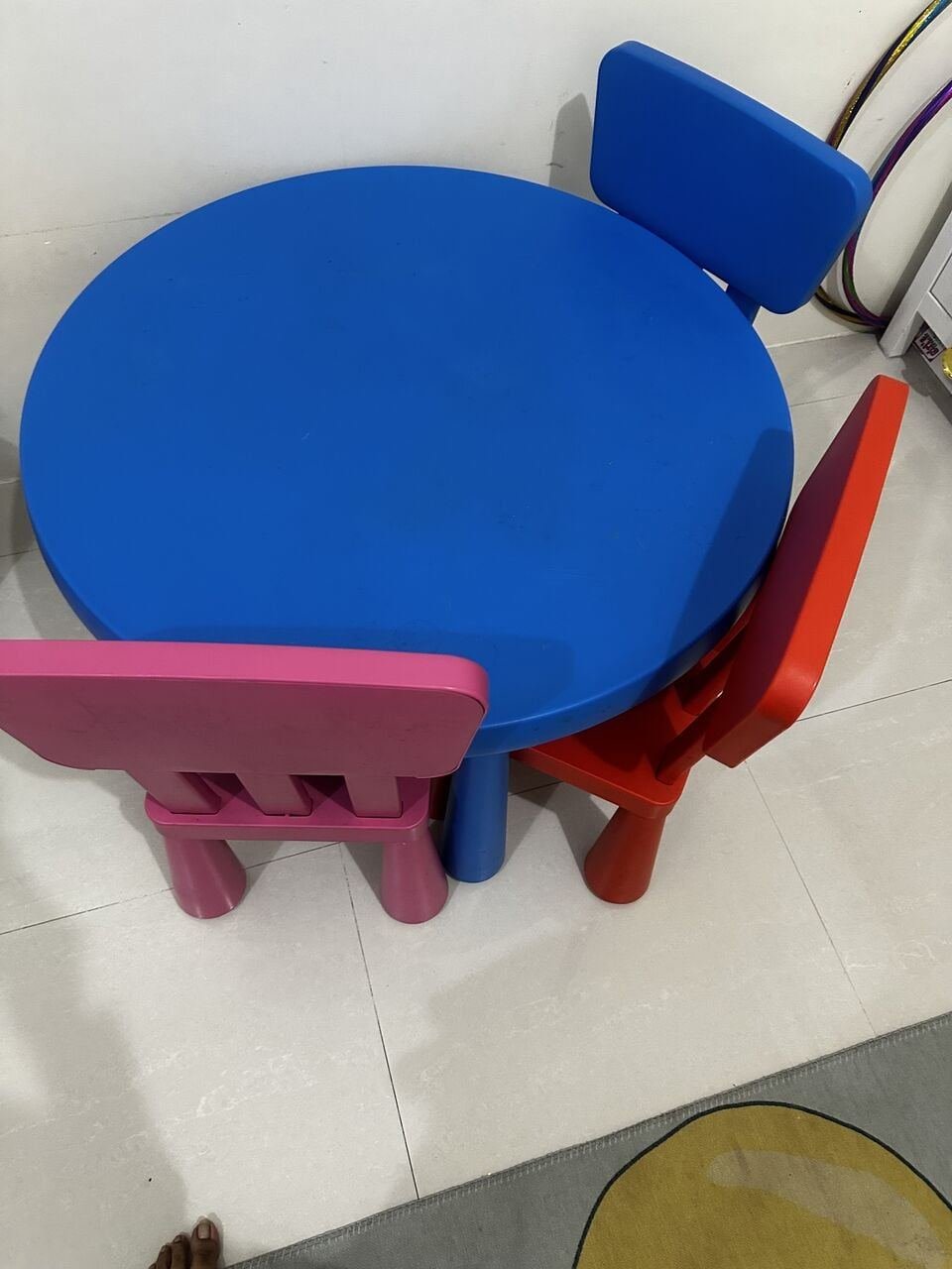 SAR 250, Ikea Kids Table And 3 Chairs