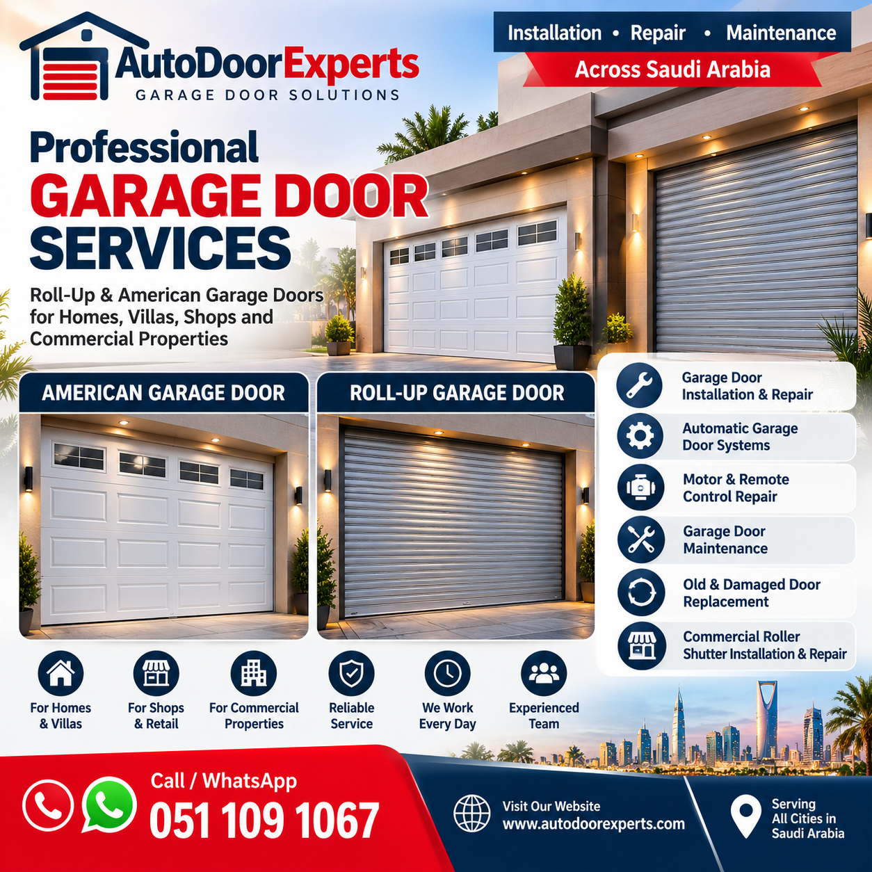 Reliable Garage Door Installation & Servicing in Saudi Arabia