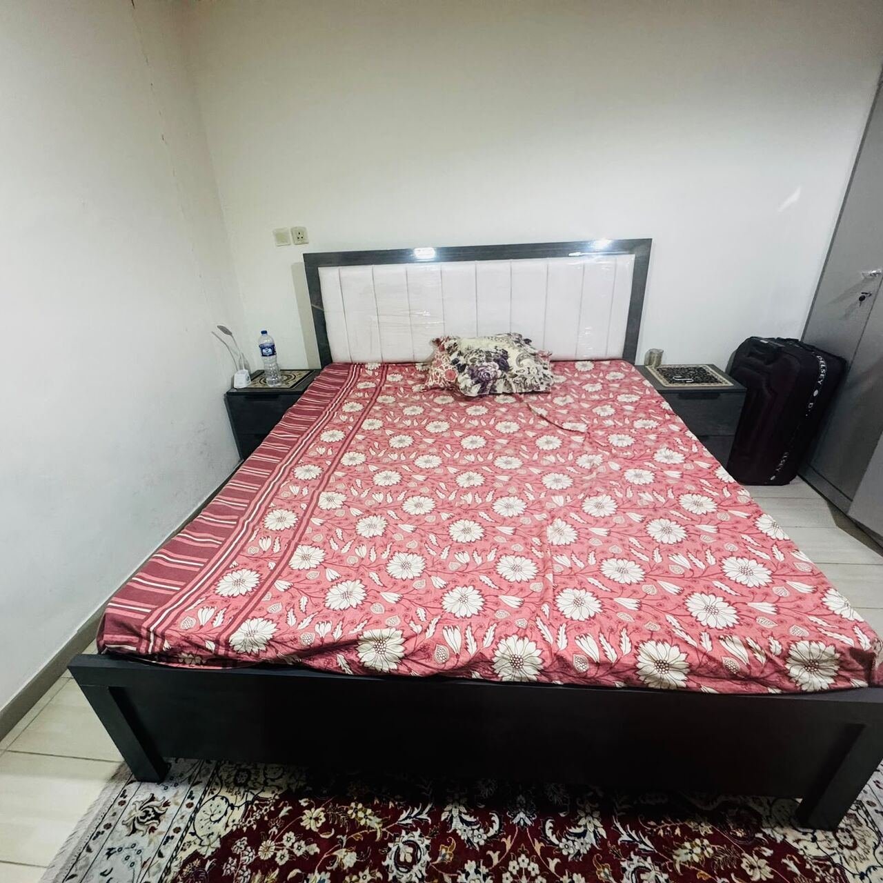 SAR 2000, Queen Bed Set With Large Cupboard / Wardrobe (Used - Good Condition)