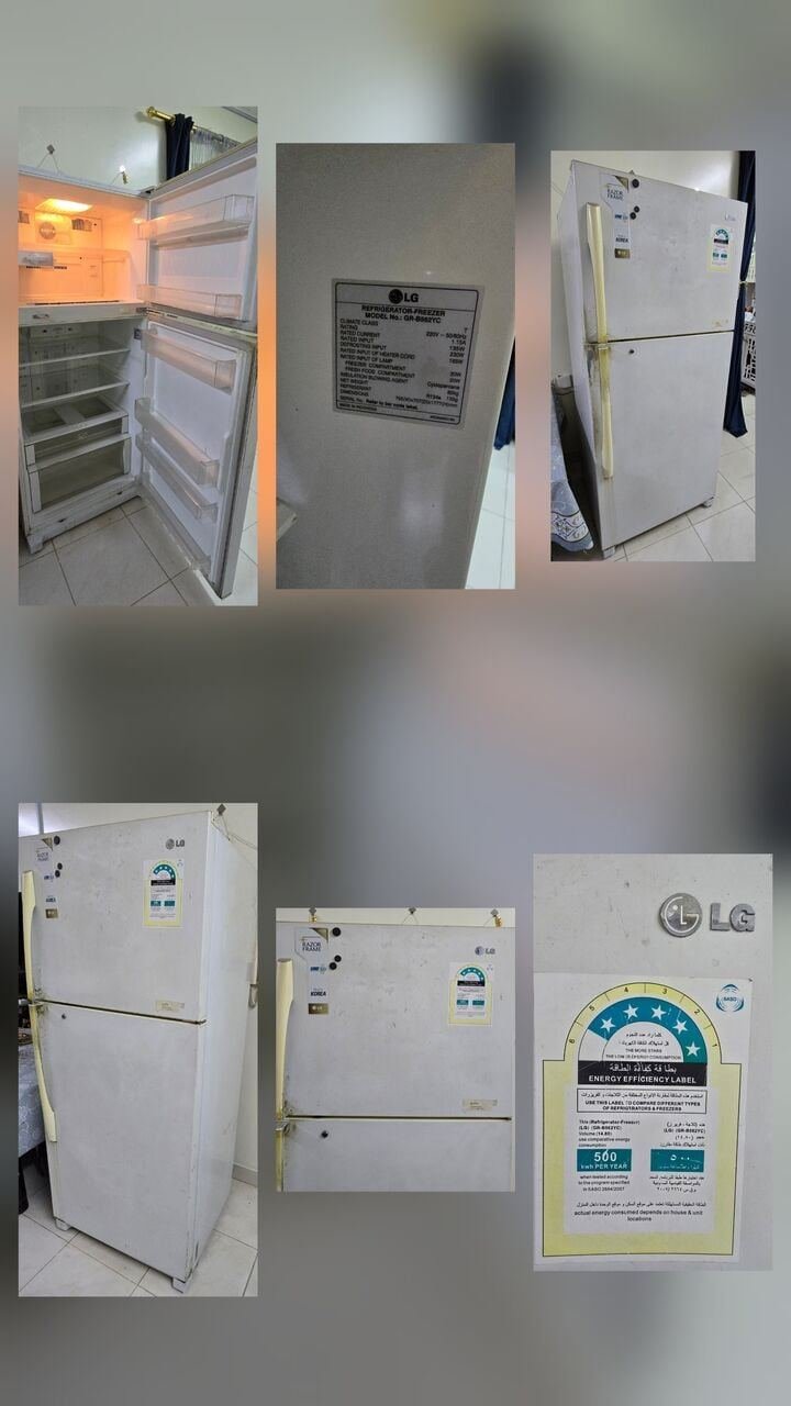 SAR 1700, LG Refrigerator 14.80 Cubic & L Shape Sofa Set For Sale