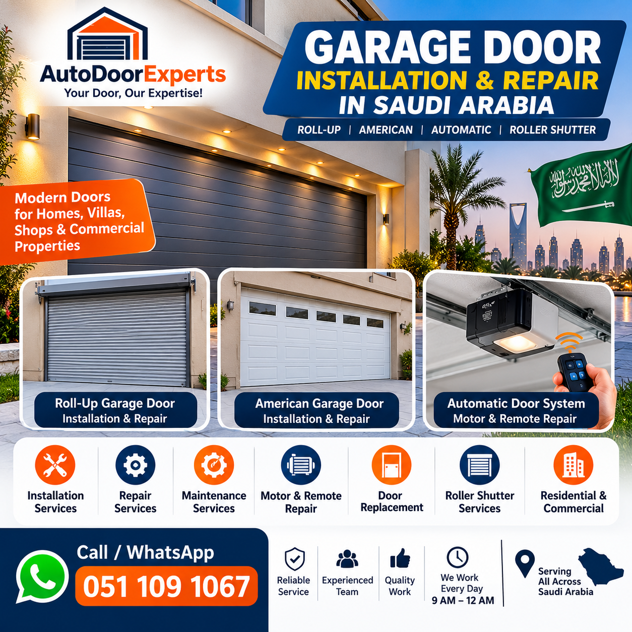 Smart Garage Door Repair & Fitting in Saudi Arabia