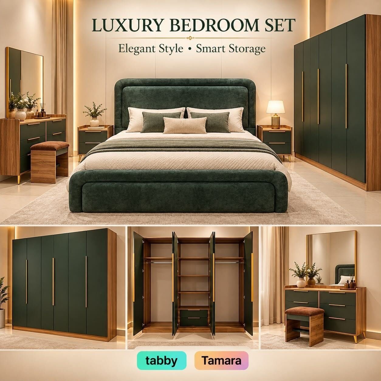 SAR 1, Brand New Designs Of Complete Wooden Bedroom Sets In Reasonable Prices With Best Quality