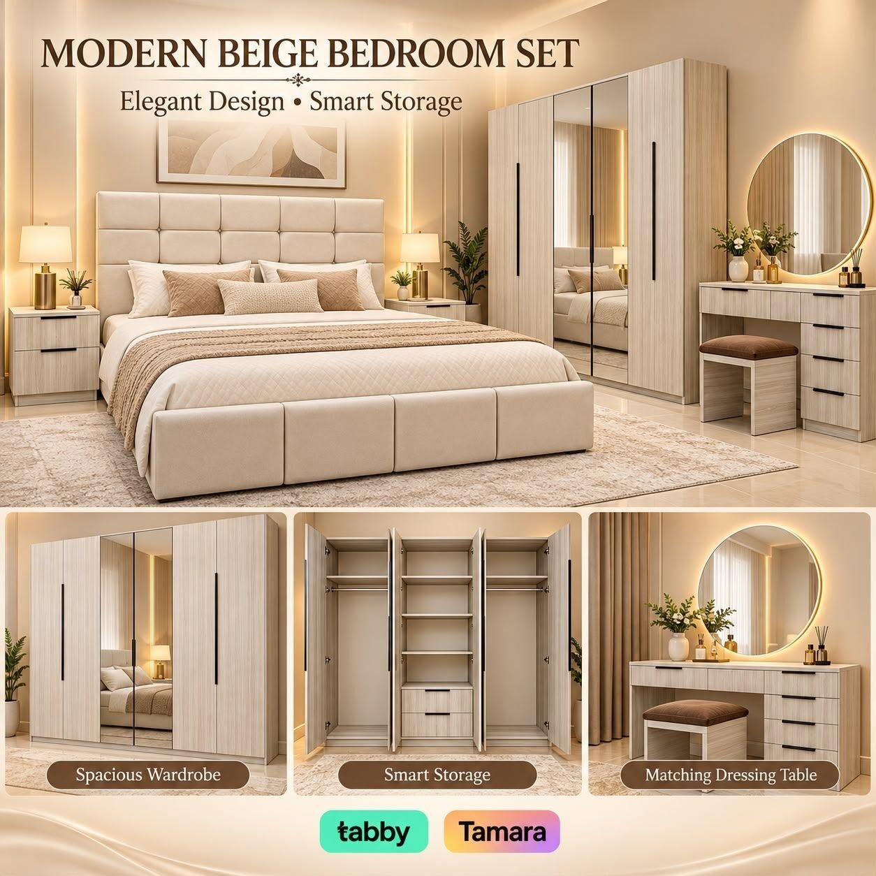 SAR 1, Bedroom Sets Availability In Different Design With Excellent Quality And Reasonable Ranges