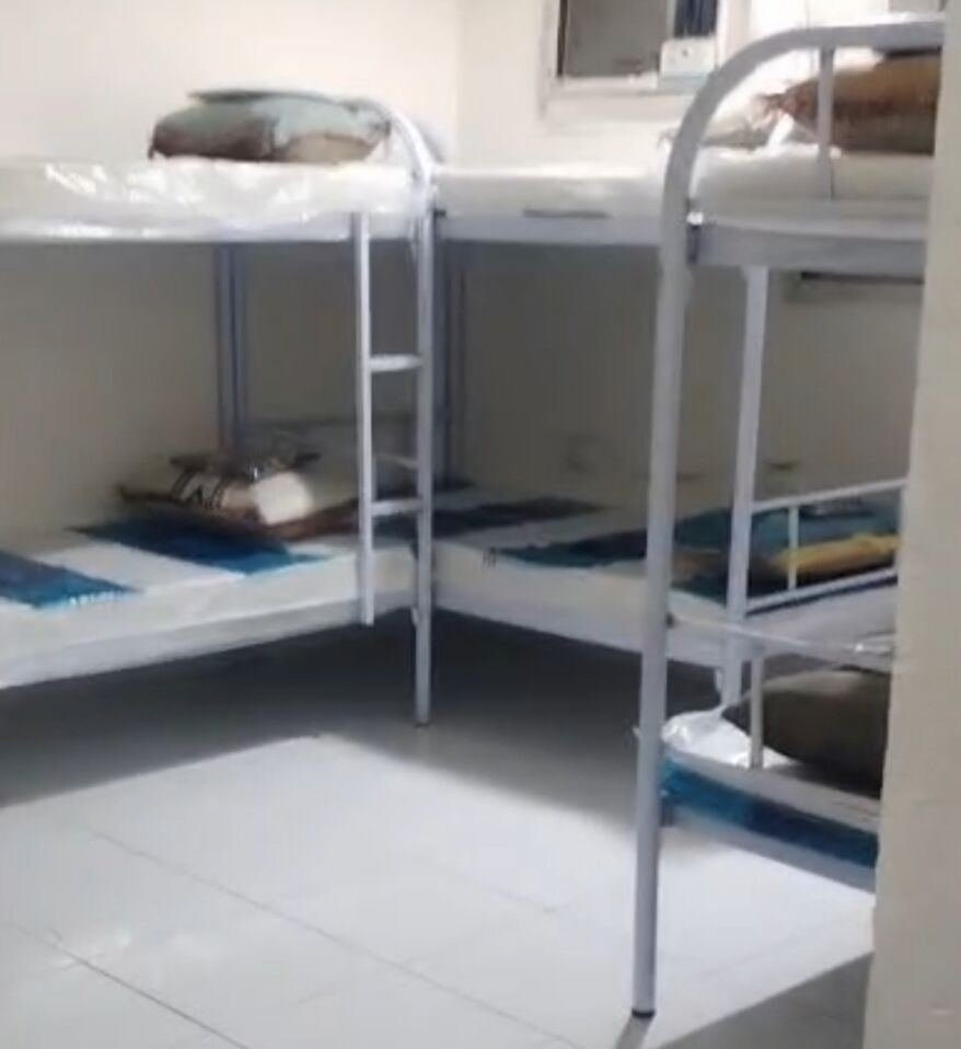 SAR 190, For Sale In Cheapest Price, Iron (Hadeed) Double Bunk Bed, Mattress, Pillow And Bedsheet