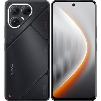SAR 550, Tecno Pova 7 5G Black In Mint Condition With Box And Charger.