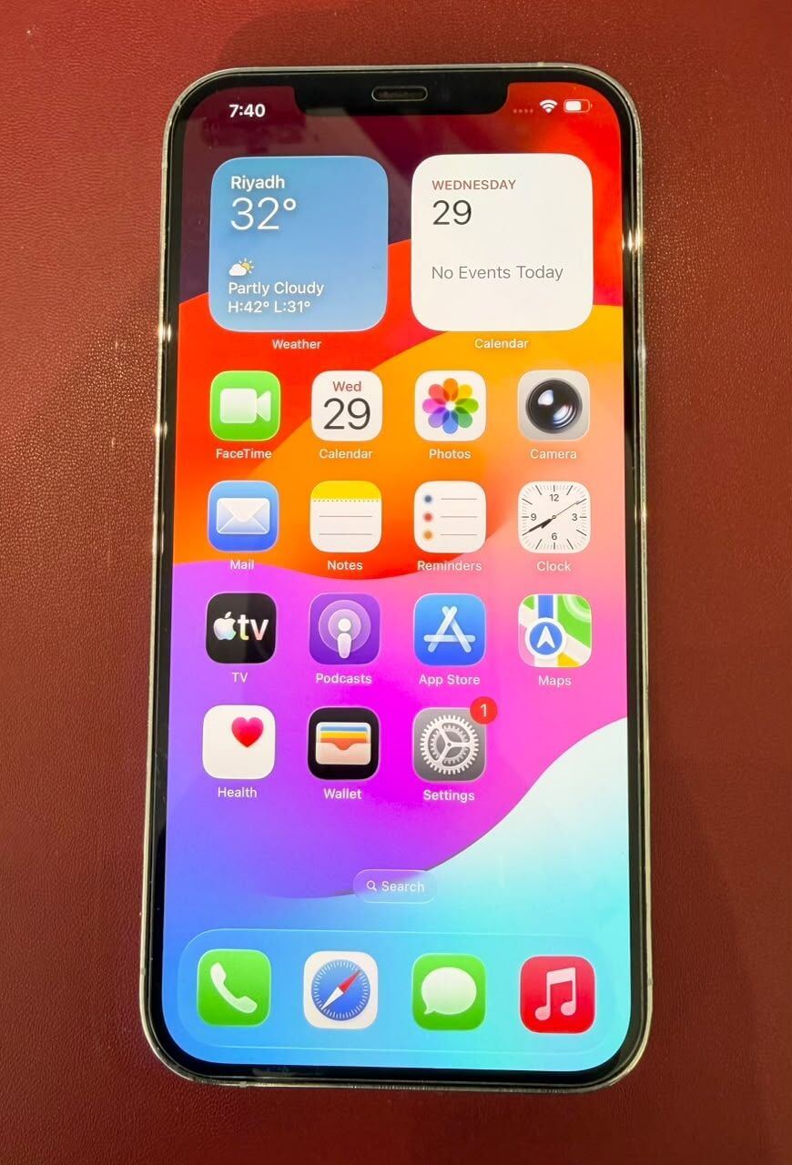 SAR 1100, Iphone 12 Pro Max - 128Gb - White