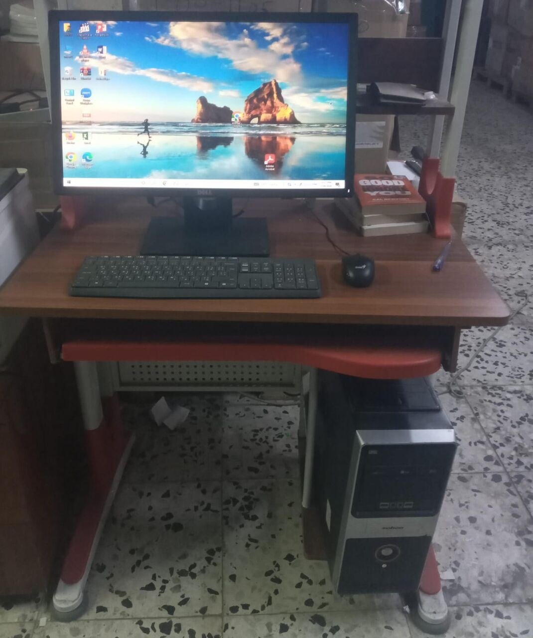 SAR 450, SR 450 (Final Price) Complete PC Setup + Dell Monitor + Office Desk - Quick Sale
