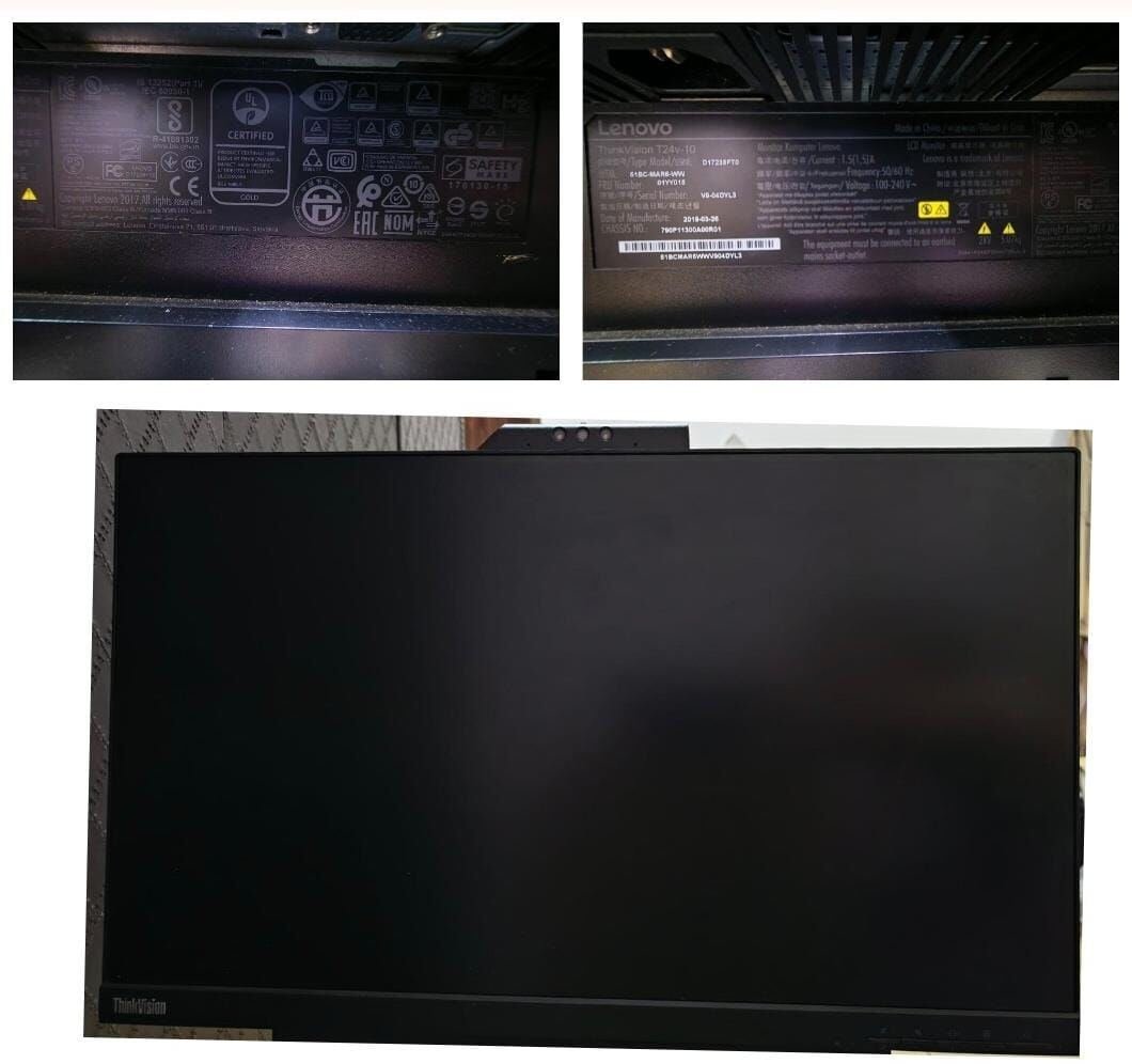SAR 200, Lenovo ThinkVision LCD 22’ With Camera