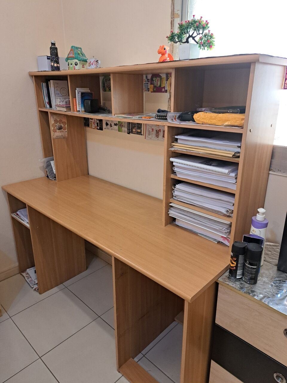 SAR 300, Study Table Along With A Computer Desk And A Book Rack
