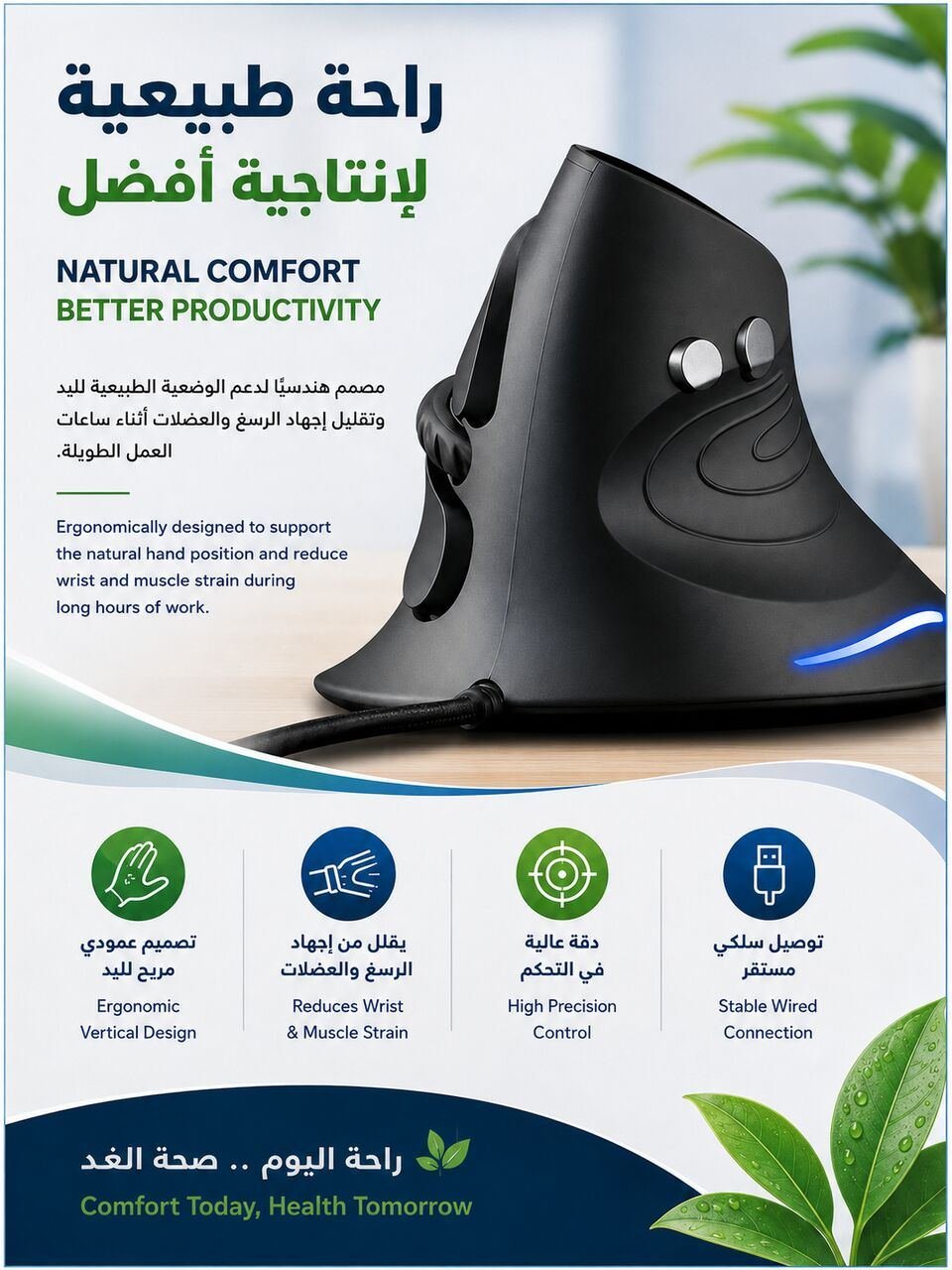 SAR 80, 🖱️ Ergonomic Vertical Mouse – Brand New ✨