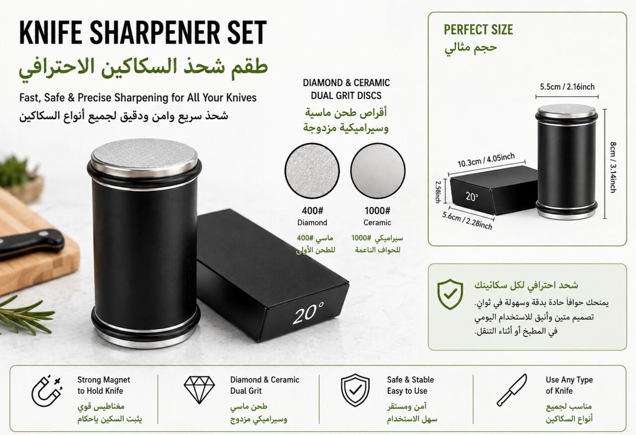 SAR 50, 🔪 Professional Knife Sharpener – Get Razor-Sharp Knives At Home